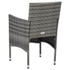 Gil Outdoor Dining Chair Set of 2 Gray Cushions and Poly Rattan BM325866
