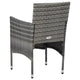 Gil Outdoor Dining Chair Set of 2 Gray Cushions and Poly Rattan BM325866