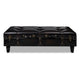 Storage Bench Ottoman Solid Wood Black Tufted Faux Leather 44 Inch BM325870