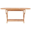 Outdoor Folding Dining Table, Slatted, X Legs, 63 Inch Brown Wood