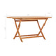 Outdoor Folding Dining Table, Slatted, X Legs, 63 Inch Brown Wood