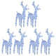 6pc Set Outdoor Christmas Reindeer with 240 Cool White LED Lights BM325879