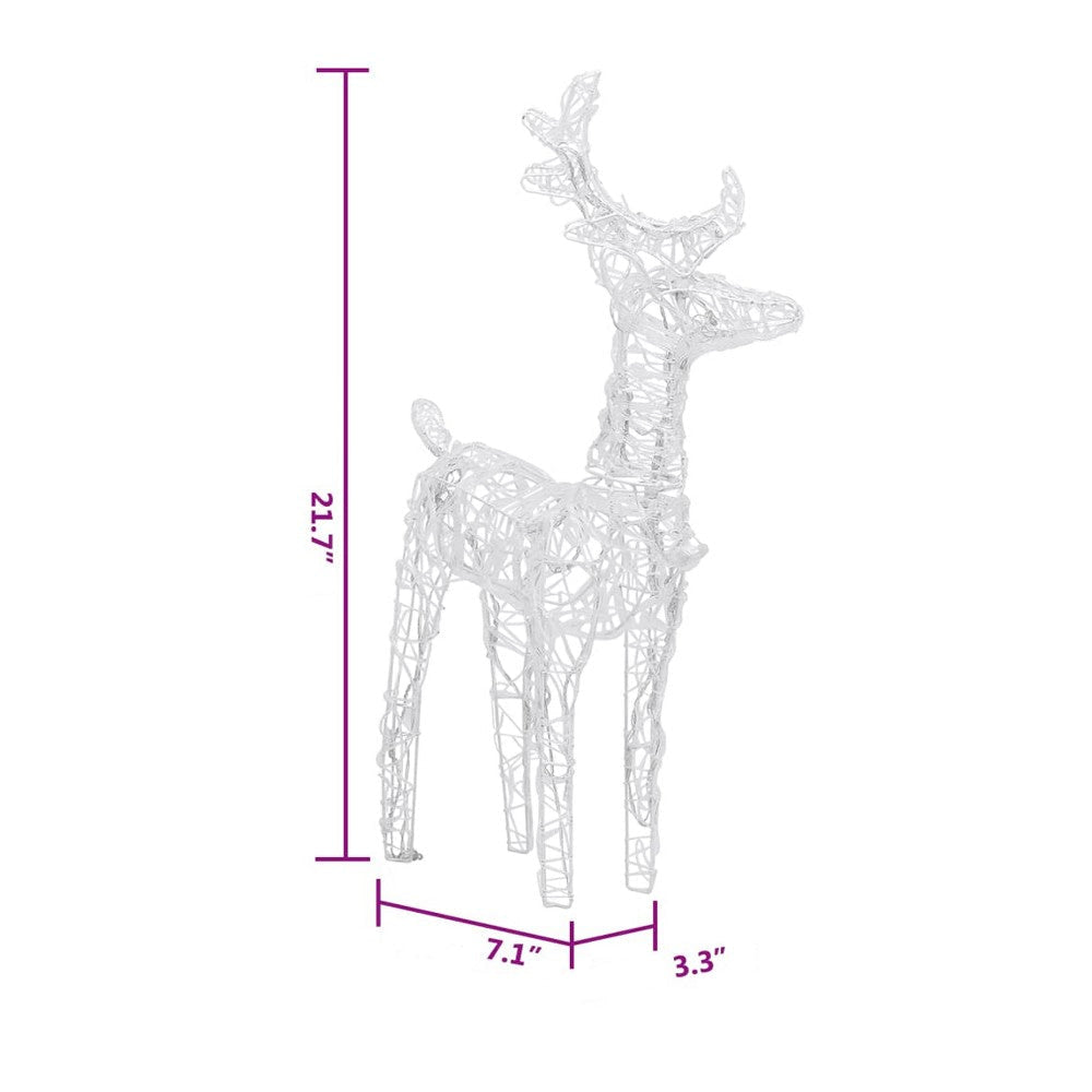 6pc Set Outdoor Christmas Reindeer with 240 Cool White LED Lights BM325879