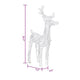 6pc Set Outdoor Christmas Reindeer with 240 Cool White LED Lights BM325879