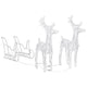 2pc Outdoor Christmas Reindeer with Sleigh 160 Warm White LED Lights BM325880