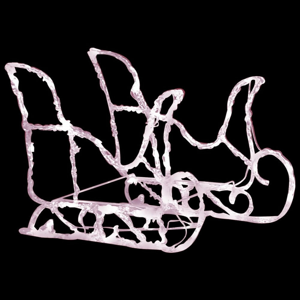 2pc Outdoor Christmas Reindeer with Sleigh 160 Warm White LED Lights BM325880