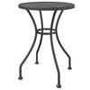 Outdoor Dining Breakfast Table 28 Inch Round Tabletop Gray Metal BM325882