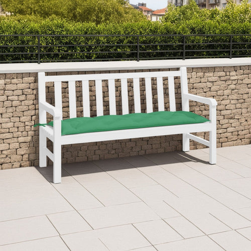 Outdoor Cushion for Bench, 59 Inch Tufted Stitch Green Oxford Fabric