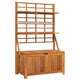 Outdoor Storage Box with Trellis n Shelves, 63 Inch, Brown Acacia Wood