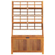 Outdoor Storage Box with Trellis n Shelves 63 Inch Brown Acacia Wood BM325885