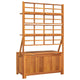 Outdoor Storage Box with Trellis n Shelves 63 Inch Brown Acacia Wood BM325885