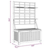 Outdoor Storage Box with Trellis n Shelves 63 Inch Brown Acacia Wood BM325885