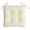 Outdoor Cushion for Chair Set of 2 Tufted Cream White Oxford Fabric BM325891