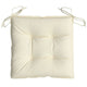 Outdoor Cushion for Chair Set of 2 Tufted Cream White Oxford Fabric BM325891