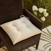 Outdoor Cushion for Chair Set of 2, Tufted Cream White Oxford Fabric