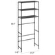 3 Tier Over the Washer Laundry Storage Rack 67 Inch Tall Black Steel BM325900