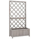 Simi Outdoor Garden Planter Built In Trellis 53 Inch Gray Solid Wood BM325901