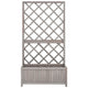 Simi Outdoor Garden Planter Built In Trellis 53 Inch Gray Solid Wood BM325901