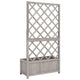 Simi Outdoor Garden Planter Built In Trellis 53 Inch Gray Solid Wood BM325901