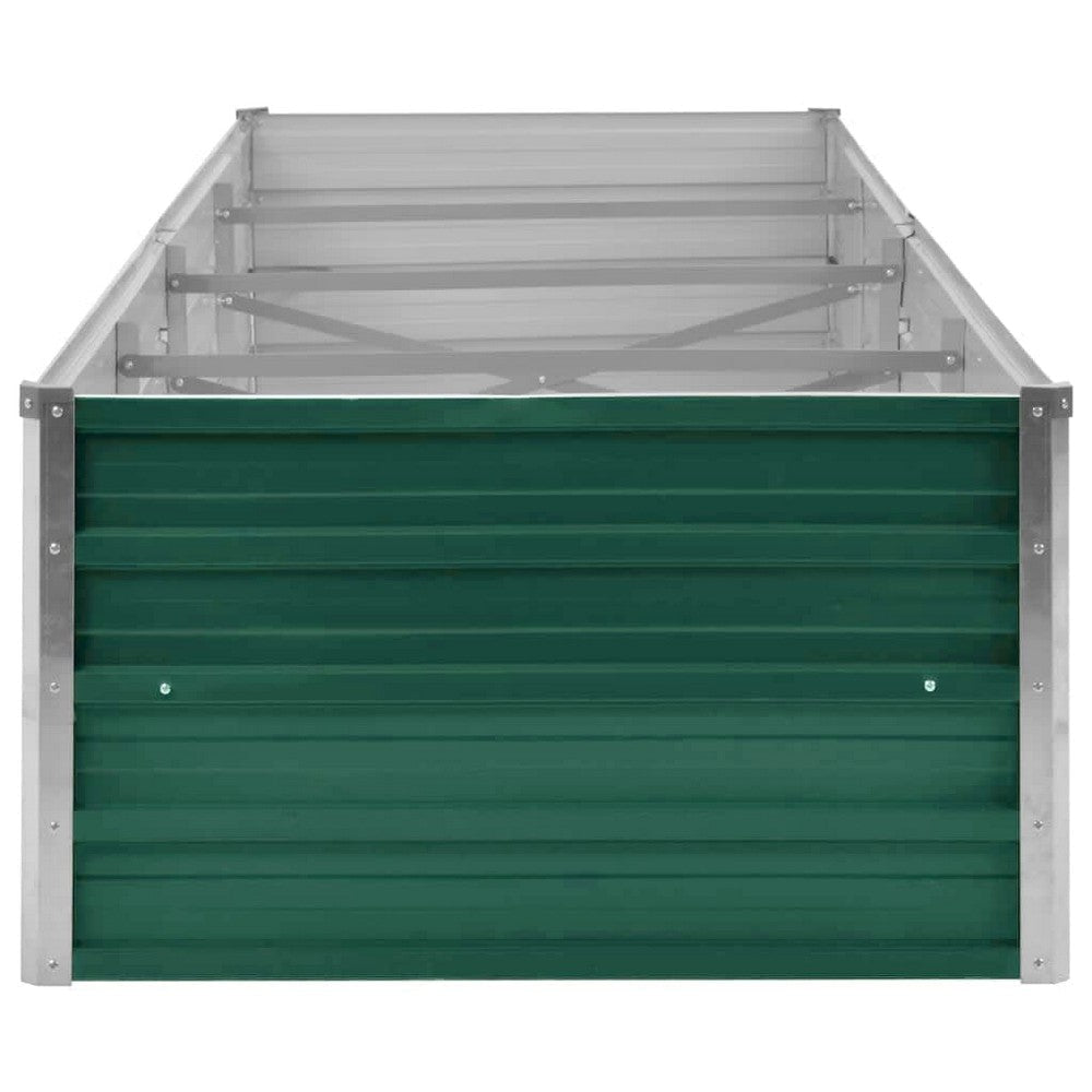 Outdoor Raised Garden Flower Bed 126 Inch Green Galvanized Steel BM325902