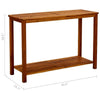 Outdoor Console Table Bottom Shelf 43 Inch Brown Solid Acacia Wood BM325905