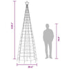 118 Inch Outdoor Cone Christmas Tree Light 570 Cool White LEDs BM325906