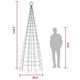 118 Inch Outdoor Cone Christmas Tree Light 570 Cool White LEDs BM325906