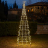118 Inch Outdoor Cone Christmas Tree Light, 570 Cool White LEDs