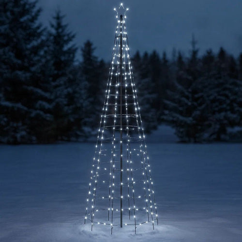 118 Inch Outdoor Cone Christmas Tree Light, 570 Cool White LEDs