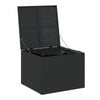 Outdoor Storage Box Water Resistant Inner Bag 32 Inch Black PE Rattan BM325907
