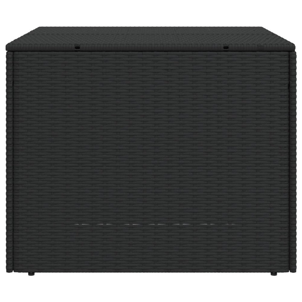 Outdoor Storage Box Water Resistant Inner Bag 32 Inch Black PE Rattan BM325907