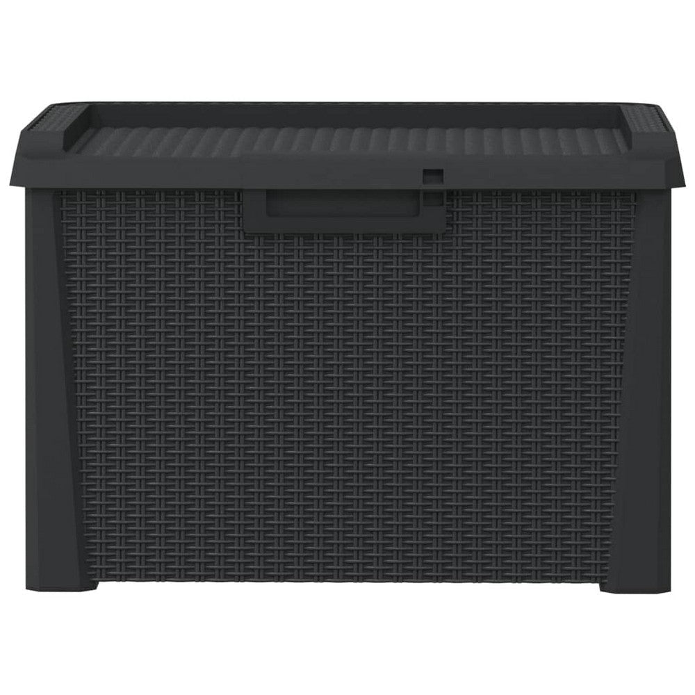 Outdoor Storage Box 33 Gallon Capacity 29 Inch Weather Resistant Gray BM325908