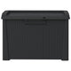 Outdoor Storage Box 33 Gallon Capacity 29 Inch Weather Resistant Gray BM325908