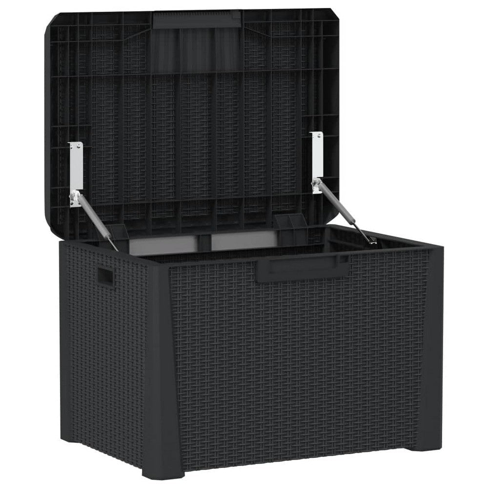 Outdoor Storage Box 33 Gallon Capacity 29 Inch Weather Resistant Gray BM325908