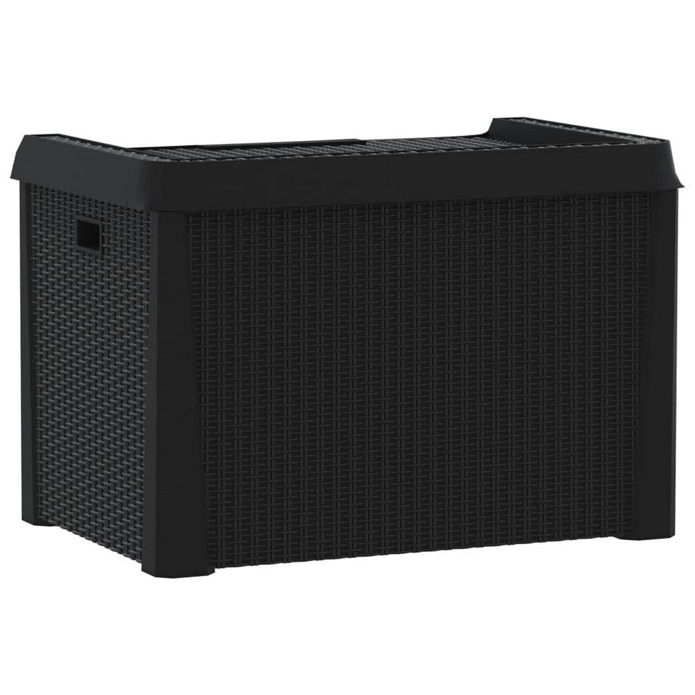 Outdoor Storage Box 33 Gallon Capacity 29 Inch Weather Resistant Gray BM325908