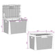 Outdoor Storage Box 33 Gallon Capacity 29 Inch Weather Resistant Gray BM325908