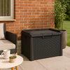 Outdoor Storage Box 33 Gallon Capacity 29 Inch Weather Resistant Gray BM325908