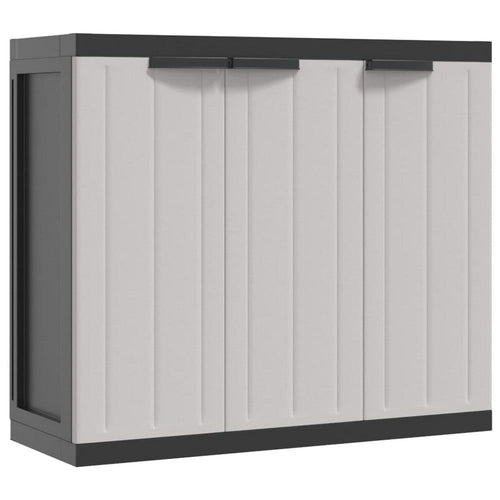 Outdoor Storage Cabinet with Shelves, 38 Inch Gray Weather Resistant