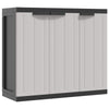 Outdoor Storage Cabinet with Shelves, 38 Inch Gray Weather Resistant