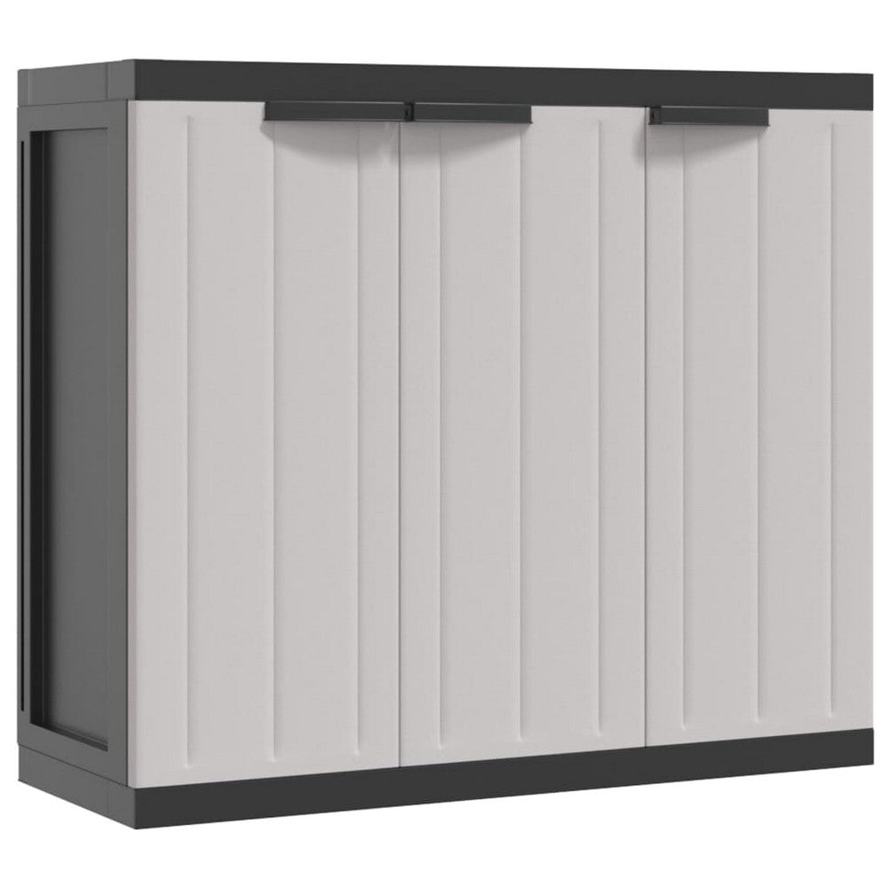 Outdoor Storage Cabinet with Shelves, 38 Inch Gray Weather Resistant