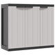 Outdoor Storage Cabinet with Shelves, 38 Inch Gray Weather Resistant