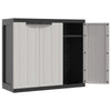 Outdoor Storage Cabinet with Shelves 38 Inch Gray Weather Resistant BM325909