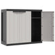 Outdoor Storage Cabinet with Shelves 38 Inch Gray Weather Resistant BM325909