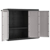 Outdoor Storage Cabinet with Shelves 38 Inch Gray Weather Resistant BM325909