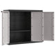 Outdoor Storage Cabinet with Shelves 38 Inch Gray Weather Resistant BM325909