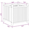 Outdoor Planter Raised Design 20 Inch Natural Brown Bamboo Finish BM325910