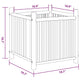Outdoor Planter Raised Design 20 Inch Natural Brown Bamboo Finish BM325910