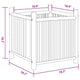 Outdoor Planter, Raised Design, 20 Inch Natural Brown Bamboo Finish