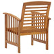 Outdoor Accent Chair Set of 2 Curved Arms Slatted Brown Acacia Wood BM325912