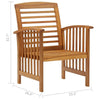 Outdoor Accent Chair Set of 2 Curved Arms Slatted Brown Acacia Wood BM325912